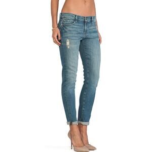 FRAME Le Garcon Stone Skinny Jeans Distressed Canyon Wash Blue Women's 26